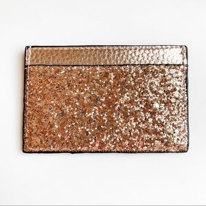 Rose Gold Glitter Wallet Card Holder